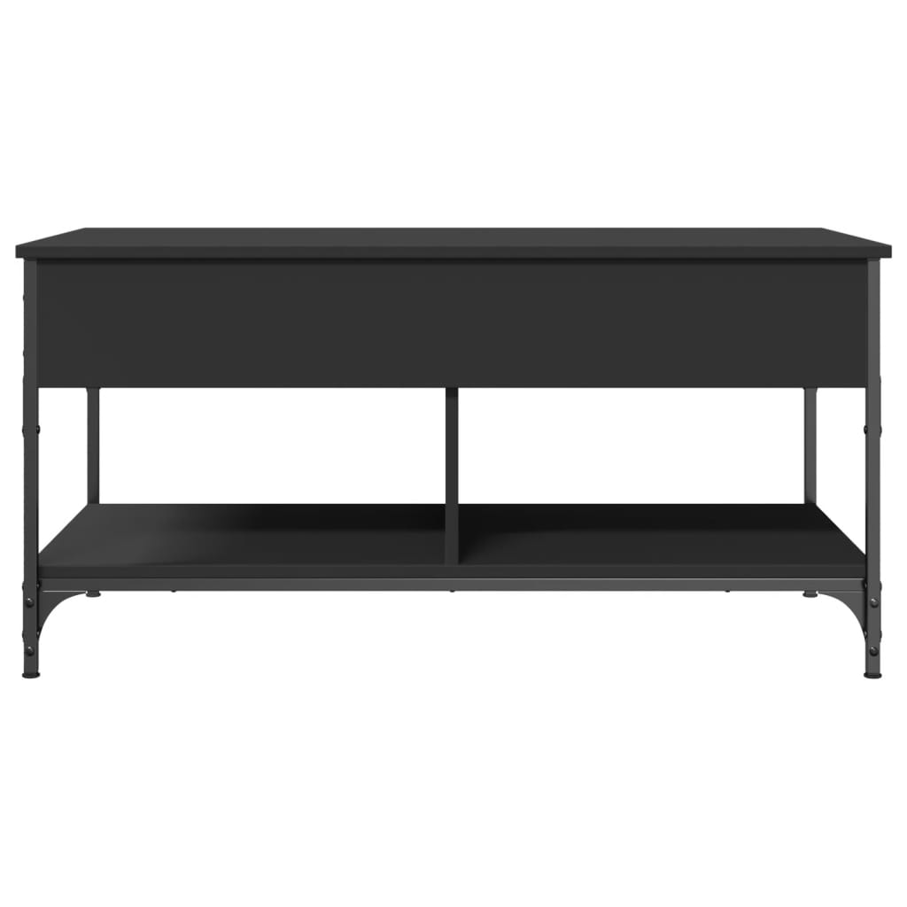 vidaXL Mesa de centro 100x50x50 cm derivados de madeira/metal preto