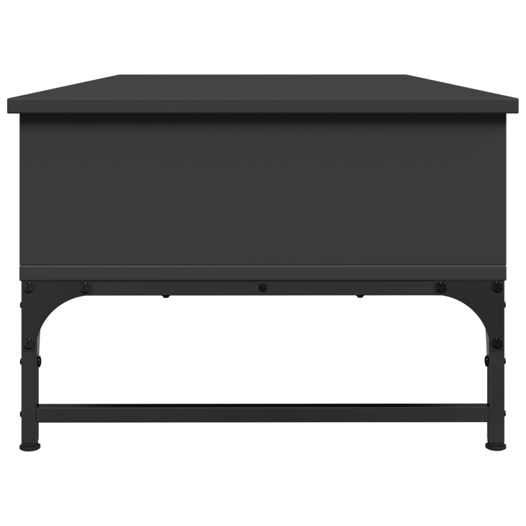 vidaXL Mesa de centro 100x50x35 cm derivados de madeira/metal preto