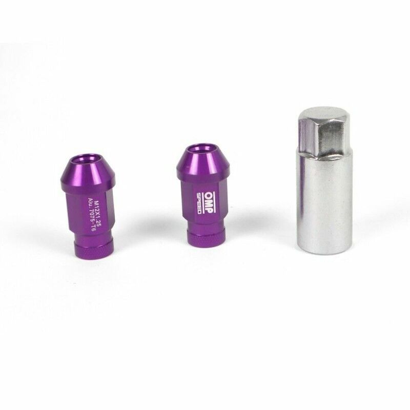 OMP|Set Porcas OMP 7075 Violeta 20 uds M14 x 1,25