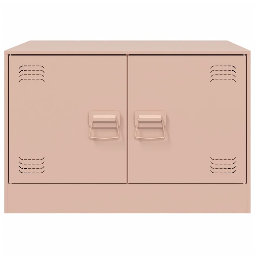 vidaXL Mesa de centro 67x50x44 cm aço rosa