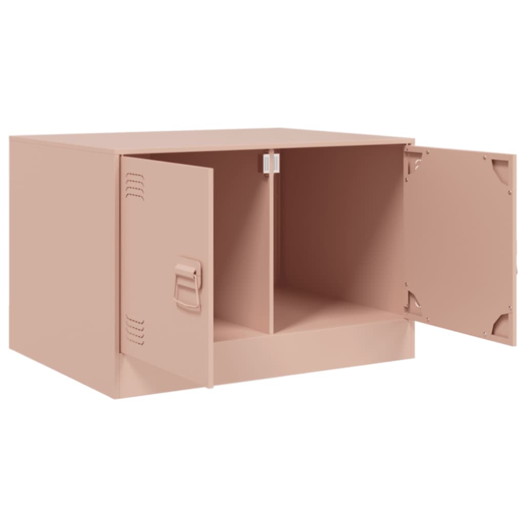 vidaXL Mesa de centro 67x50x44 cm aço rosa