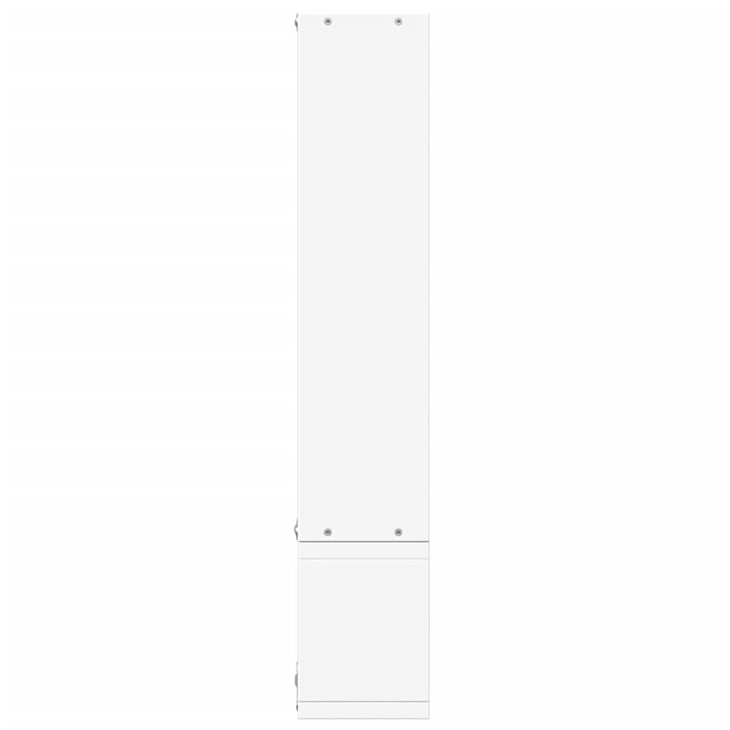 vidaXL Estante de parede 96x12x64 cm contraplacado branco