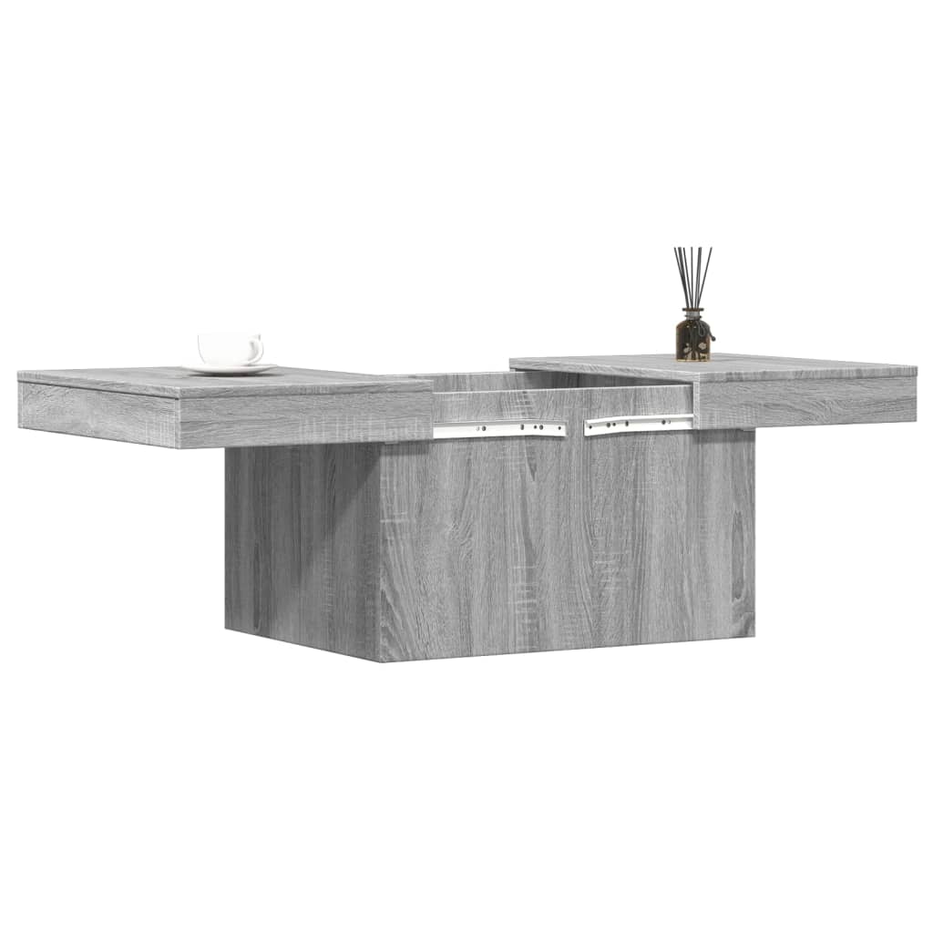 vidaXL Mesa de centro 80x55x40 cm derivados de madeira cinzento sonoma