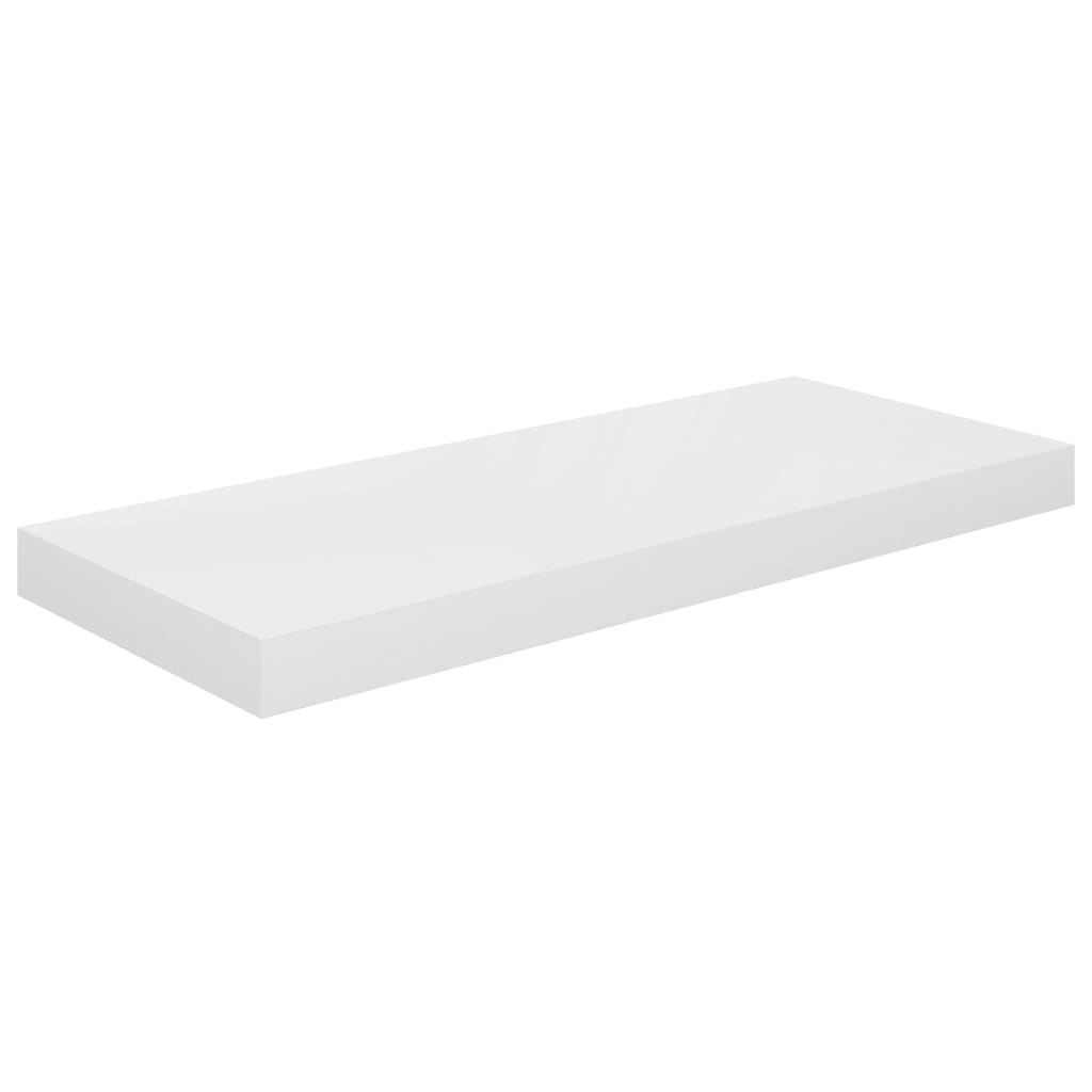 vidaXL Prateleiras de parede suspensas 2 pcs 60x23,5x3,8cm MDF branco