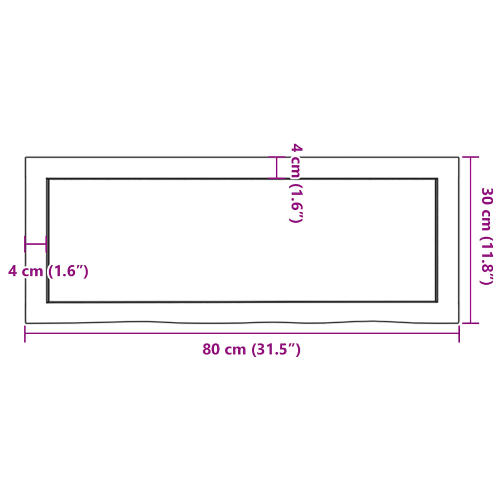 vidaXL Prateleira de parede 80x30x(2-6) cm carvalho tratado castanho