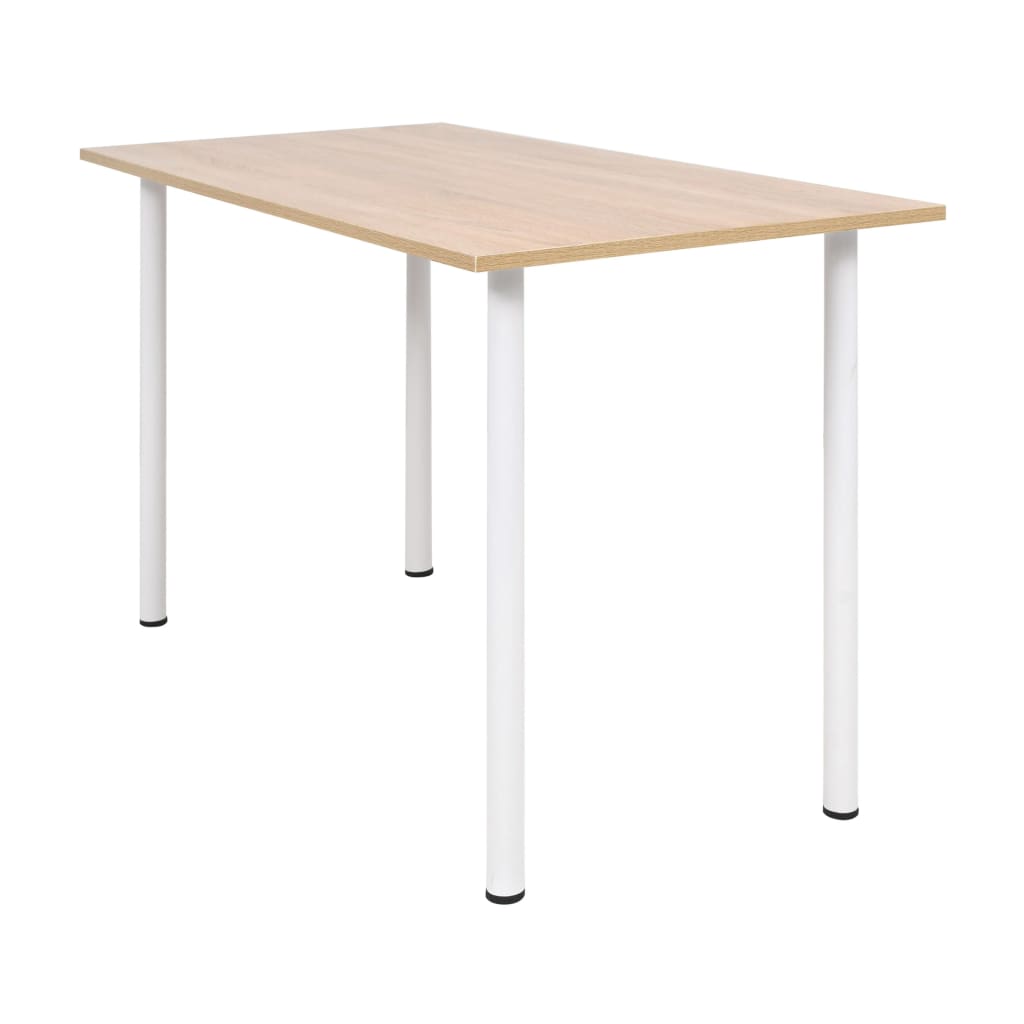 vidaXL Mesa de jantar 120x60x73 cm cor carvalho e branco