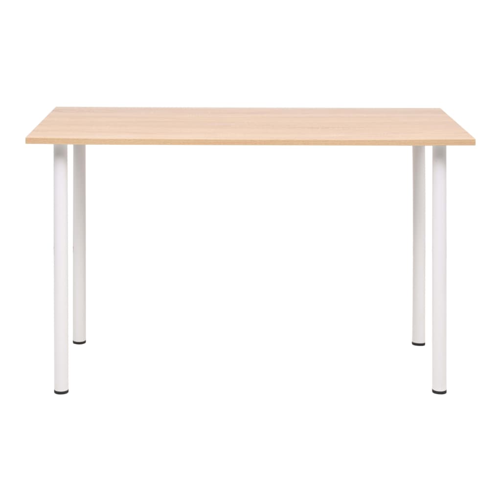 vidaXL Mesa de jantar 120x60x73 cm cor carvalho e branco