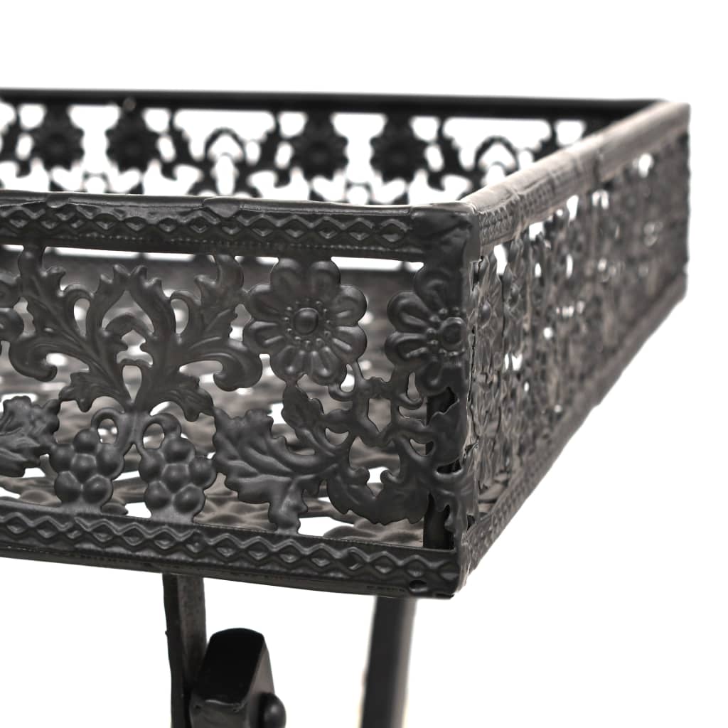 vidaXL Mesa de chá dobrável estilo vintage metal 58x35x72 cm preto