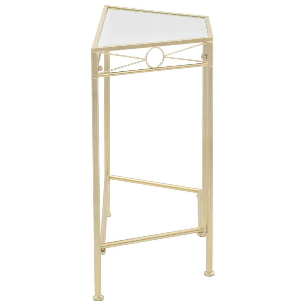 vidaXL Mesa de apoio estilo vintage metal 87x34x73 cm dourado