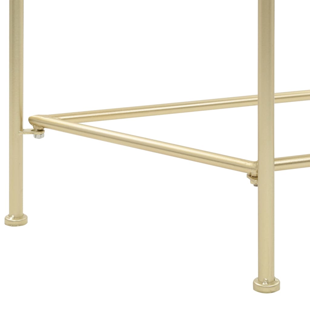 vidaXL Mesa de apoio estilo vintage metal 87x34x73 cm dourado