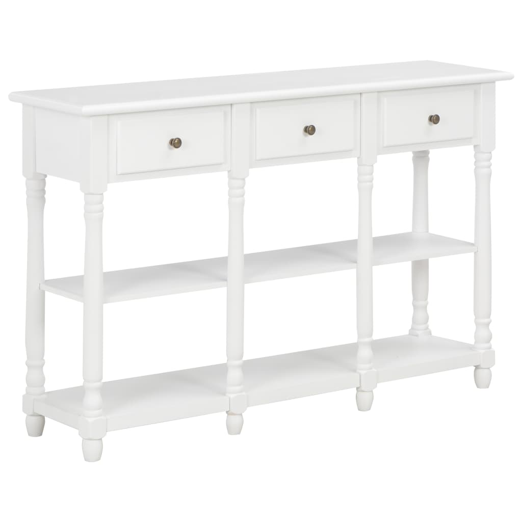 vidaXL Mesa consola 120x30x76 cm MDF branco