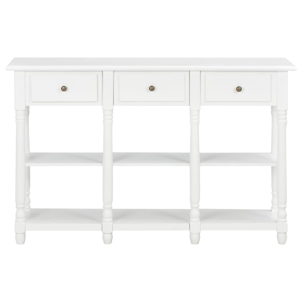 vidaXL Mesa consola 120x30x76 cm MDF branco