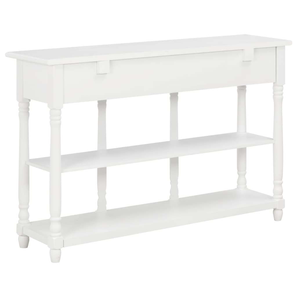 vidaXL Mesa consola 120x30x76 cm MDF branco