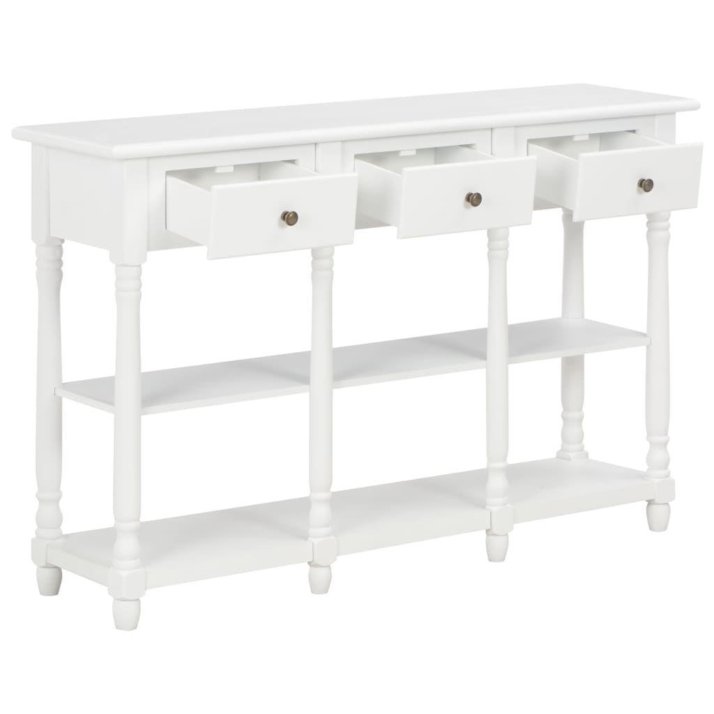 vidaXL Mesa consola 120x30x76 cm MDF branco