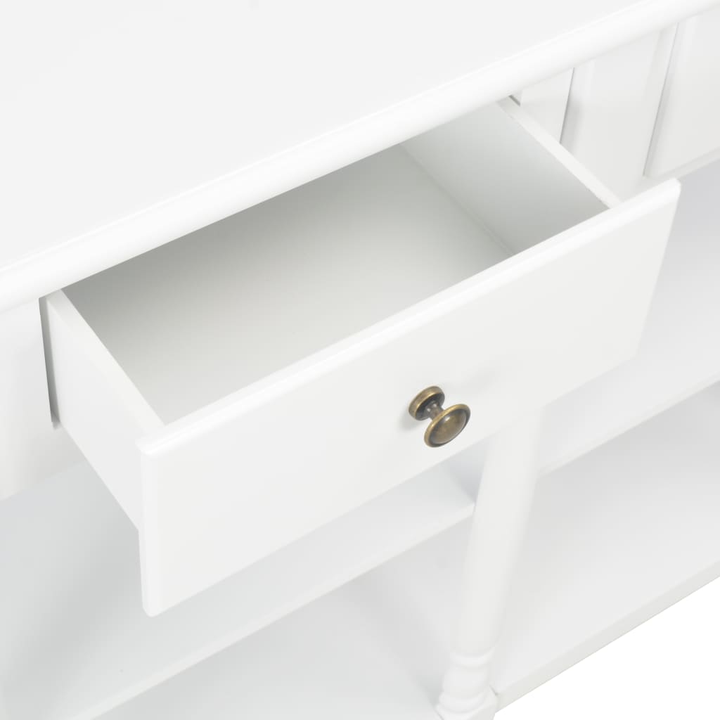 vidaXL Mesa consola 120x30x76 cm MDF branco