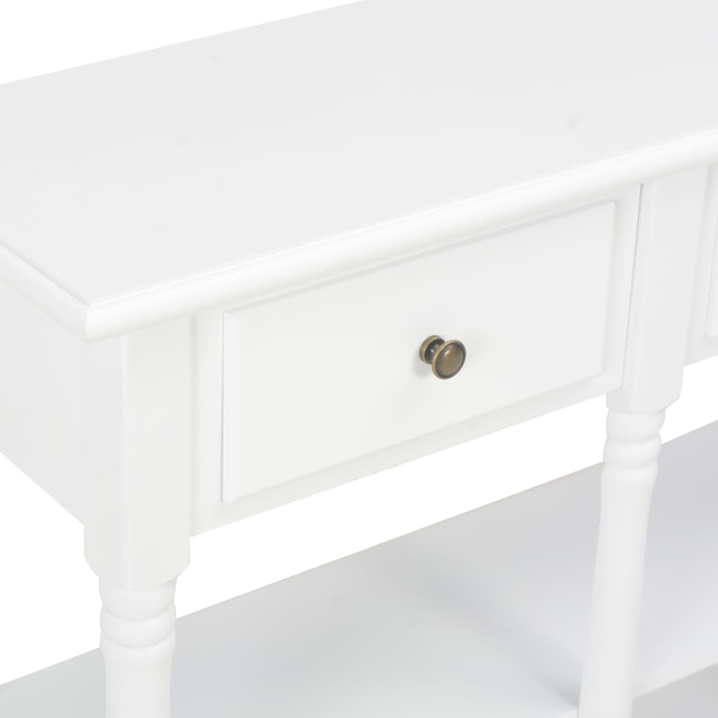 vidaXL Mesa consola 120x30x76 cm MDF branco