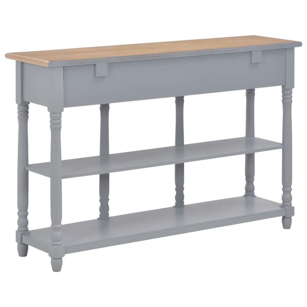 vidaXL Mesa consola 120x30x76 cm MDF cinzento