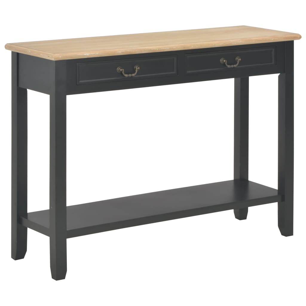 vidaXL Mesa consola 110x35x80 cm madeira preto