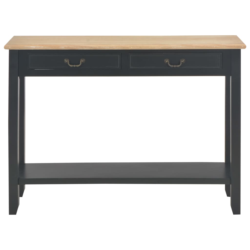 vidaXL Mesa consola 110x35x80 cm madeira preto