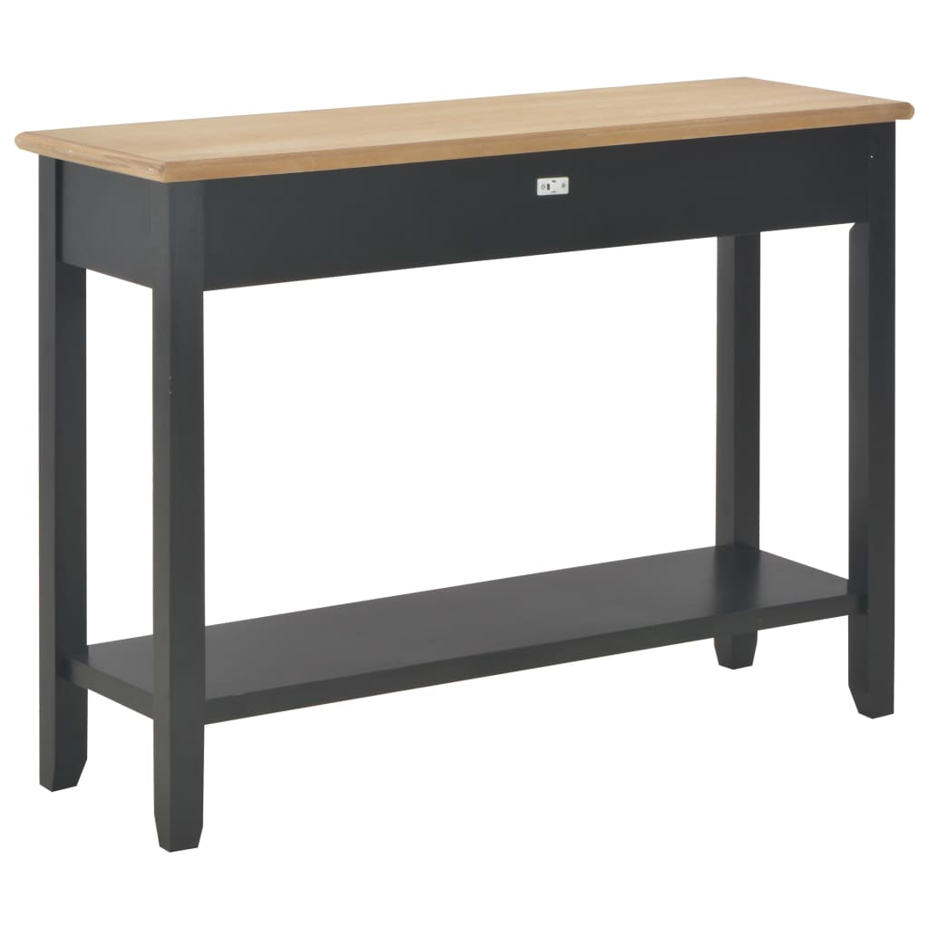 vidaXL Mesa consola 110x35x80 cm madeira preto