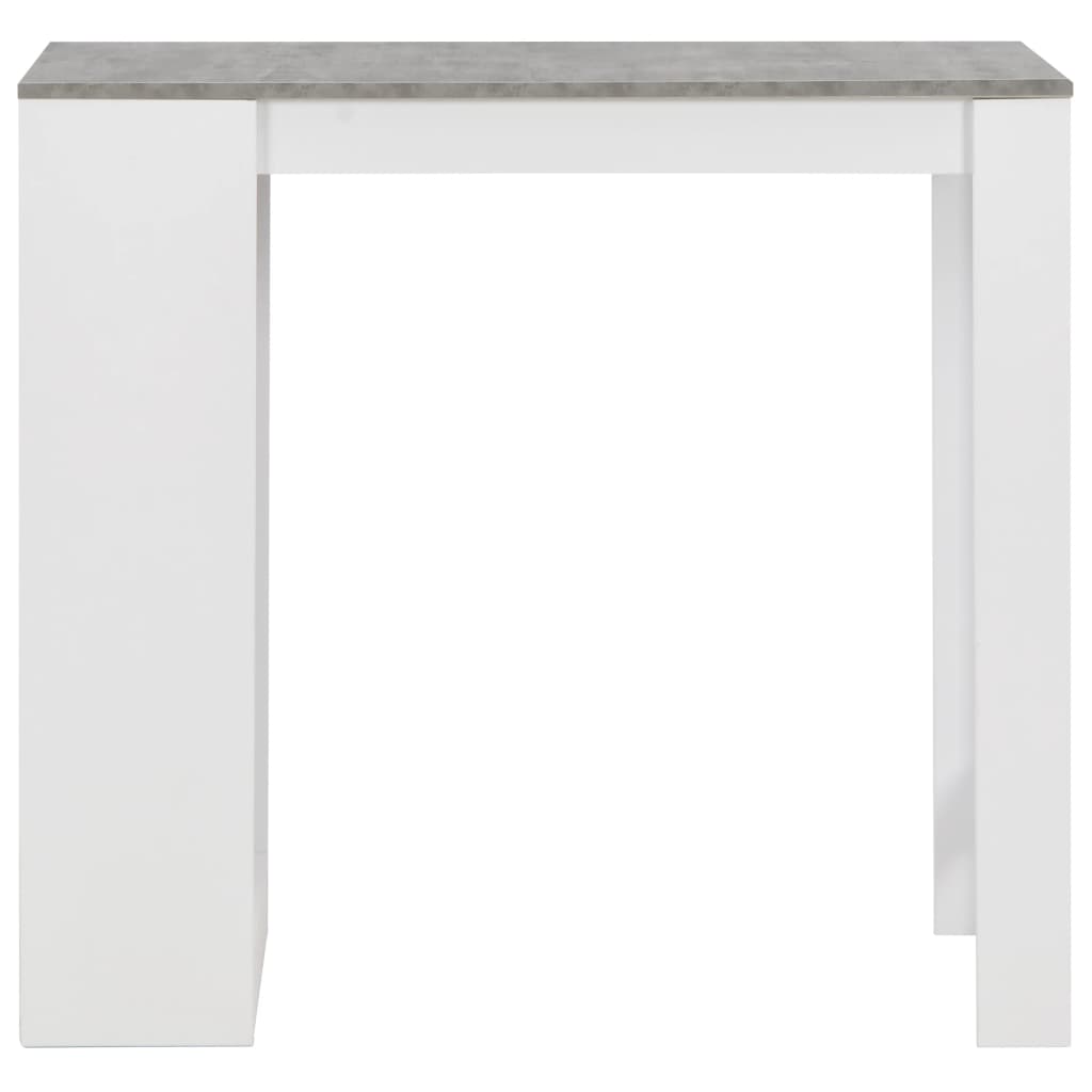 vidaXL Mesa de bar com prateleira branco 110x50x103 cm