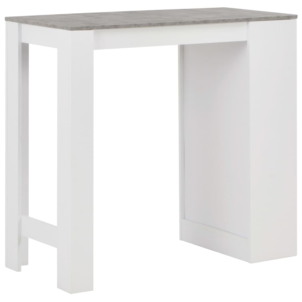 vidaXL Mesa de bar com prateleira branco 110x50x103 cm