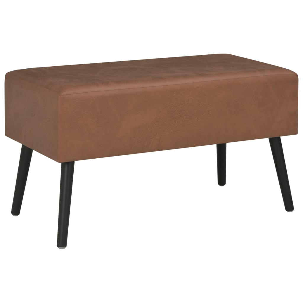 vidaXL Mesa de centro 80x40x46 cm couro artificial castanho-escuro