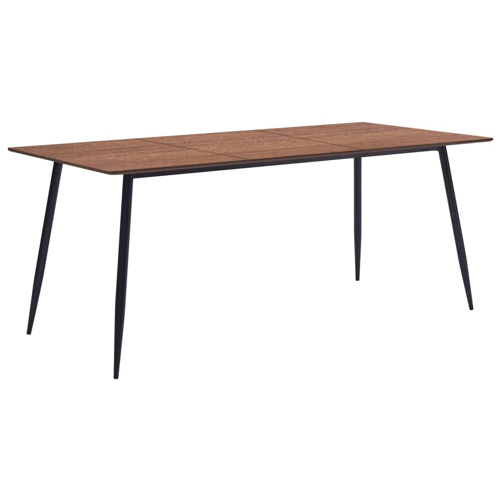 vidaXL Mesa de jantar 180x90x75 cm MDF castanho