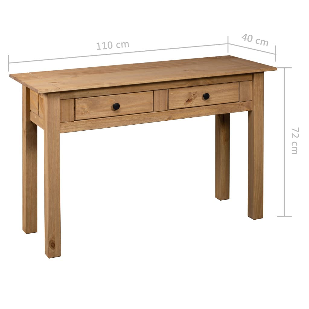 vidaXL Mesa consola 110x40x72 cm pinho maciço Panama