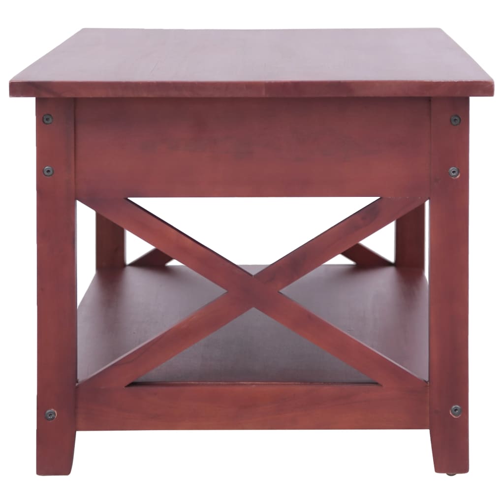 vidaXL Mesa de centro 100x55x46 cm madeira de mogno maciça castanho