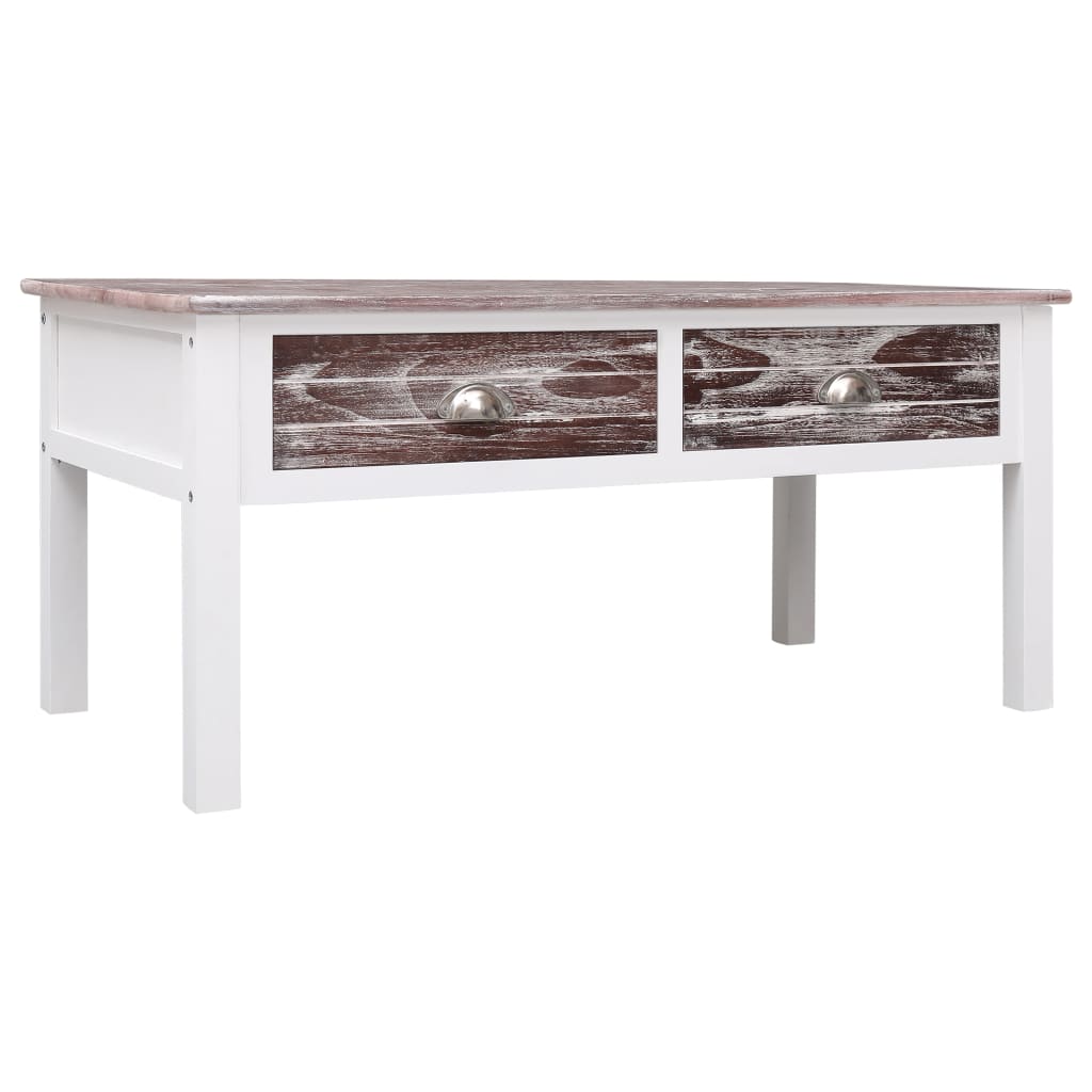 vidaXL Mesa de centro 100x50x45 cm madeira castanho