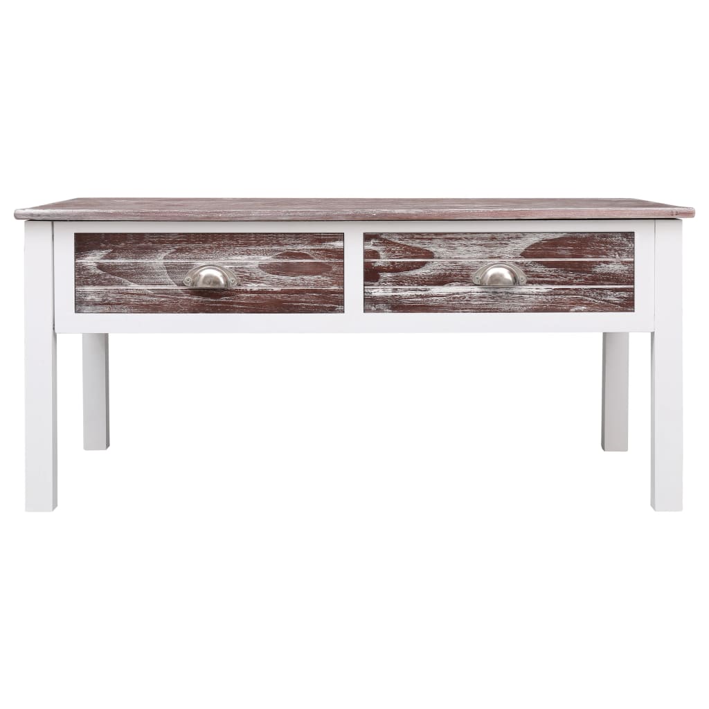 vidaXL Mesa de centro 100x50x45 cm madeira castanho