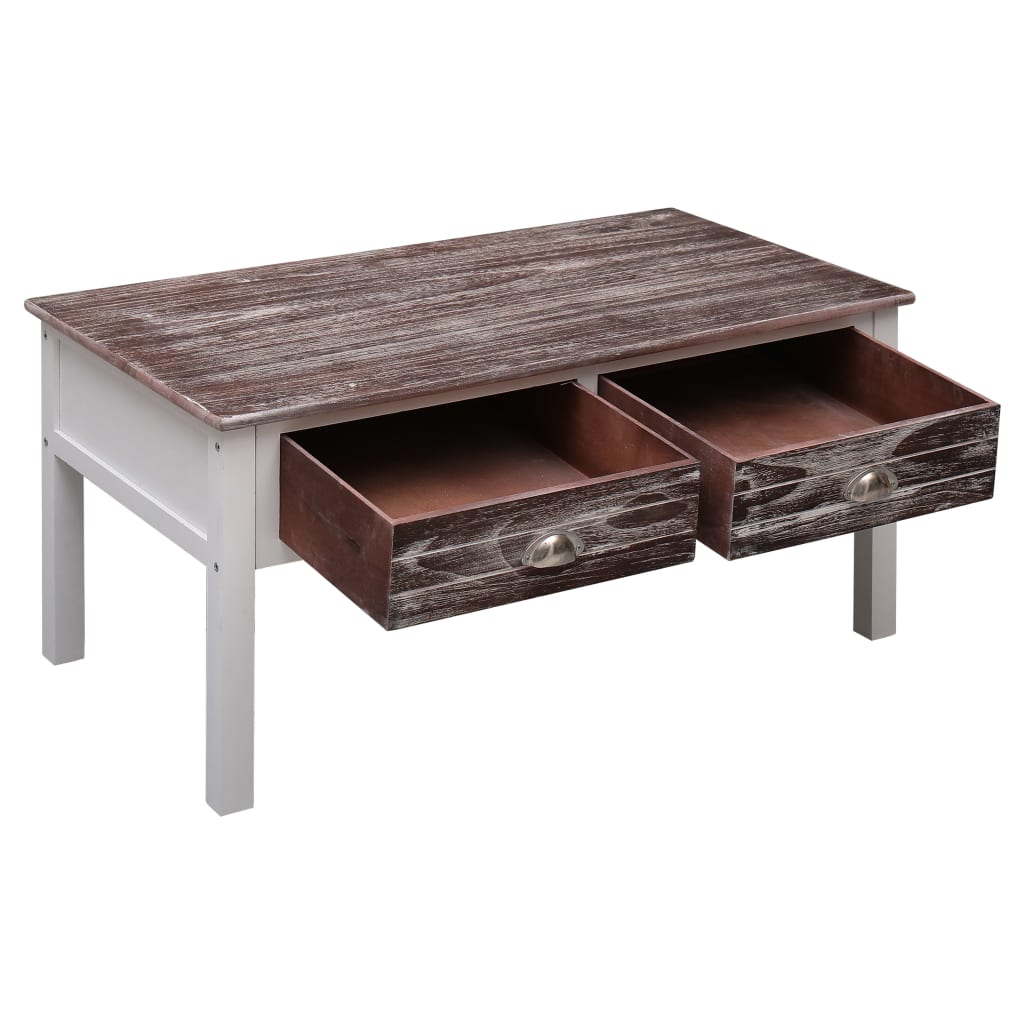 vidaXL Mesa de centro 100x50x45 cm madeira castanho