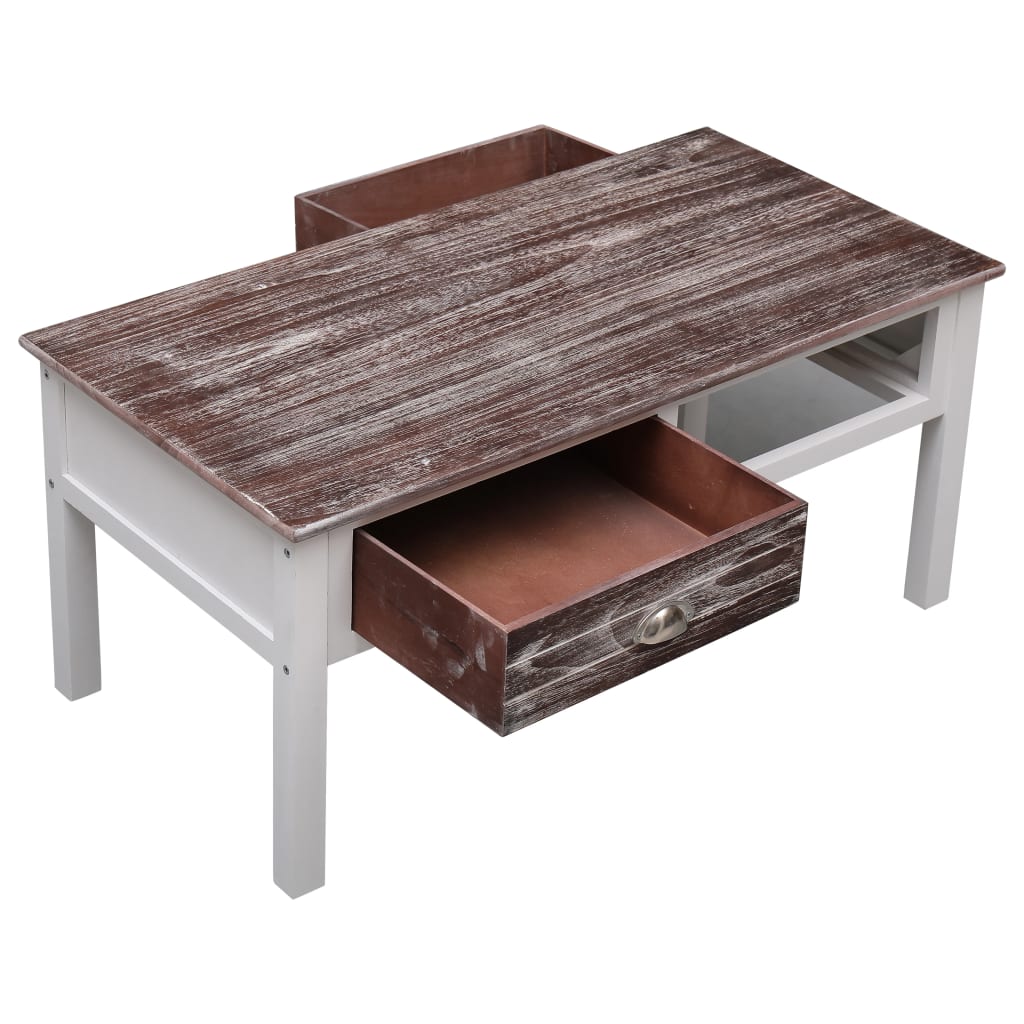 vidaXL Mesa de centro 100x50x45 cm madeira castanho