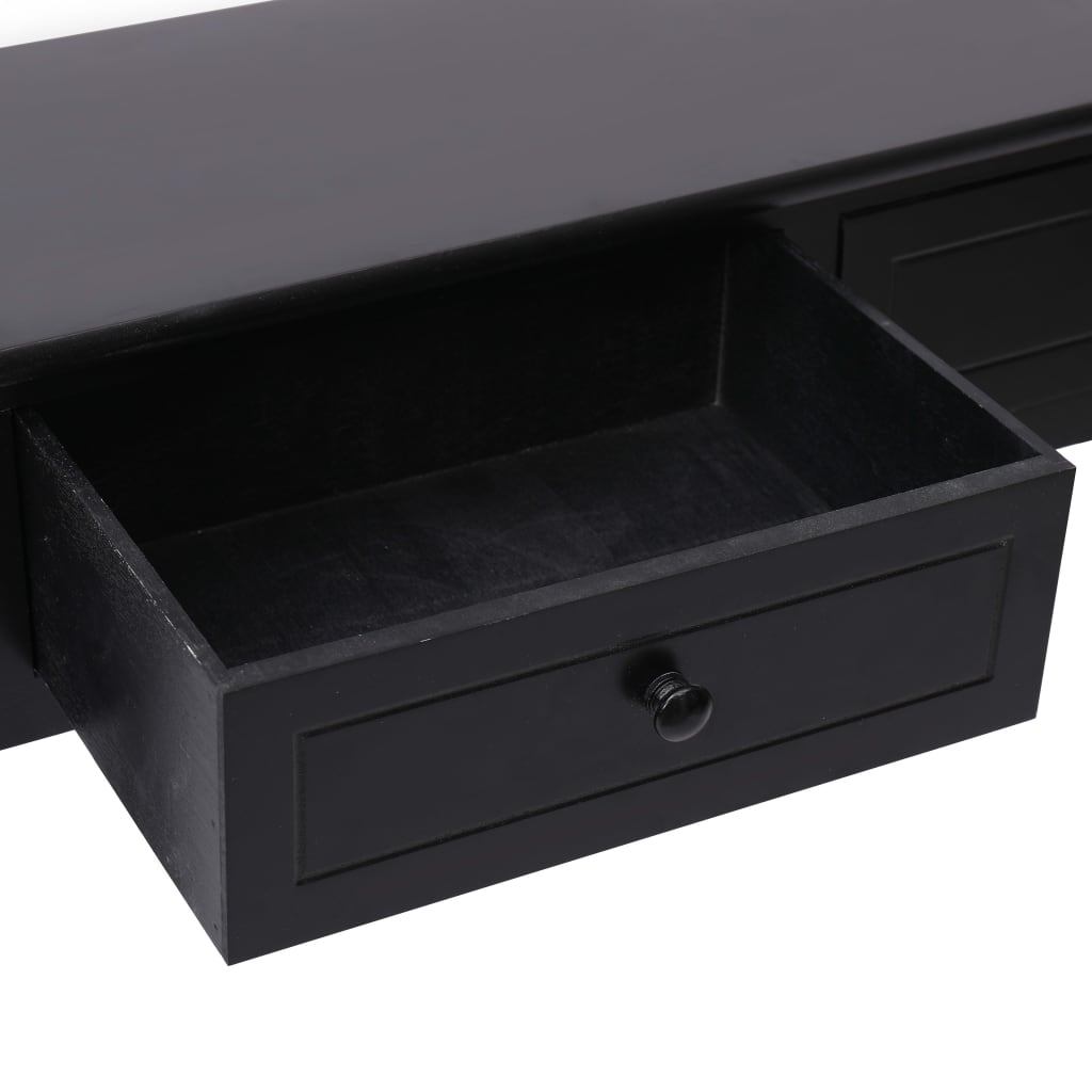 vidaXL Mesa consola 90x30x77 cm madeira preto