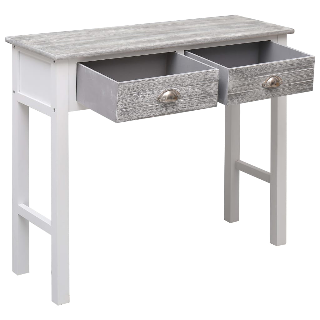 vidaXL Mesa consola 90x30x77 cm madeira cinzento