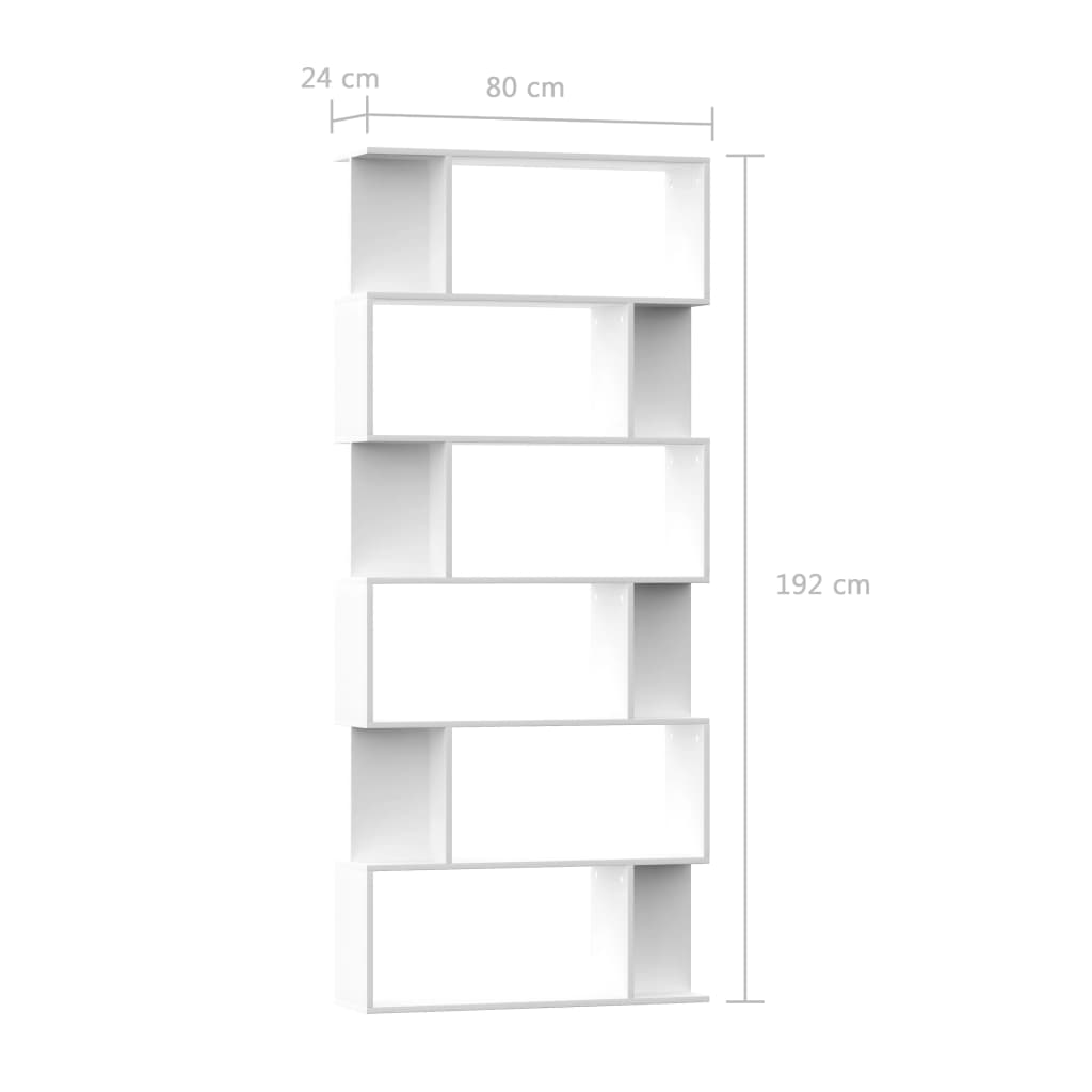 vidaXL Estante/divisória 80x24x192 cm contraplacado branco