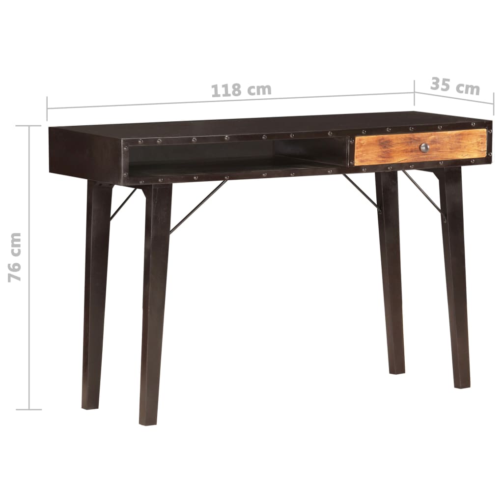 vidaXL Mesa consola 118x35x76 cm madeira recuperada maciça