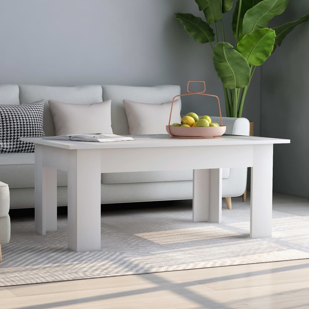 vidaXL Mesa de centro 100x60x42 cm derivados de madeira branco