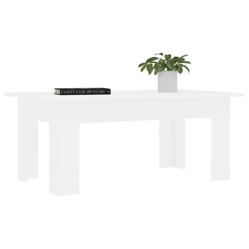 vidaXL Mesa de centro 100x60x42 cm derivados de madeira branco