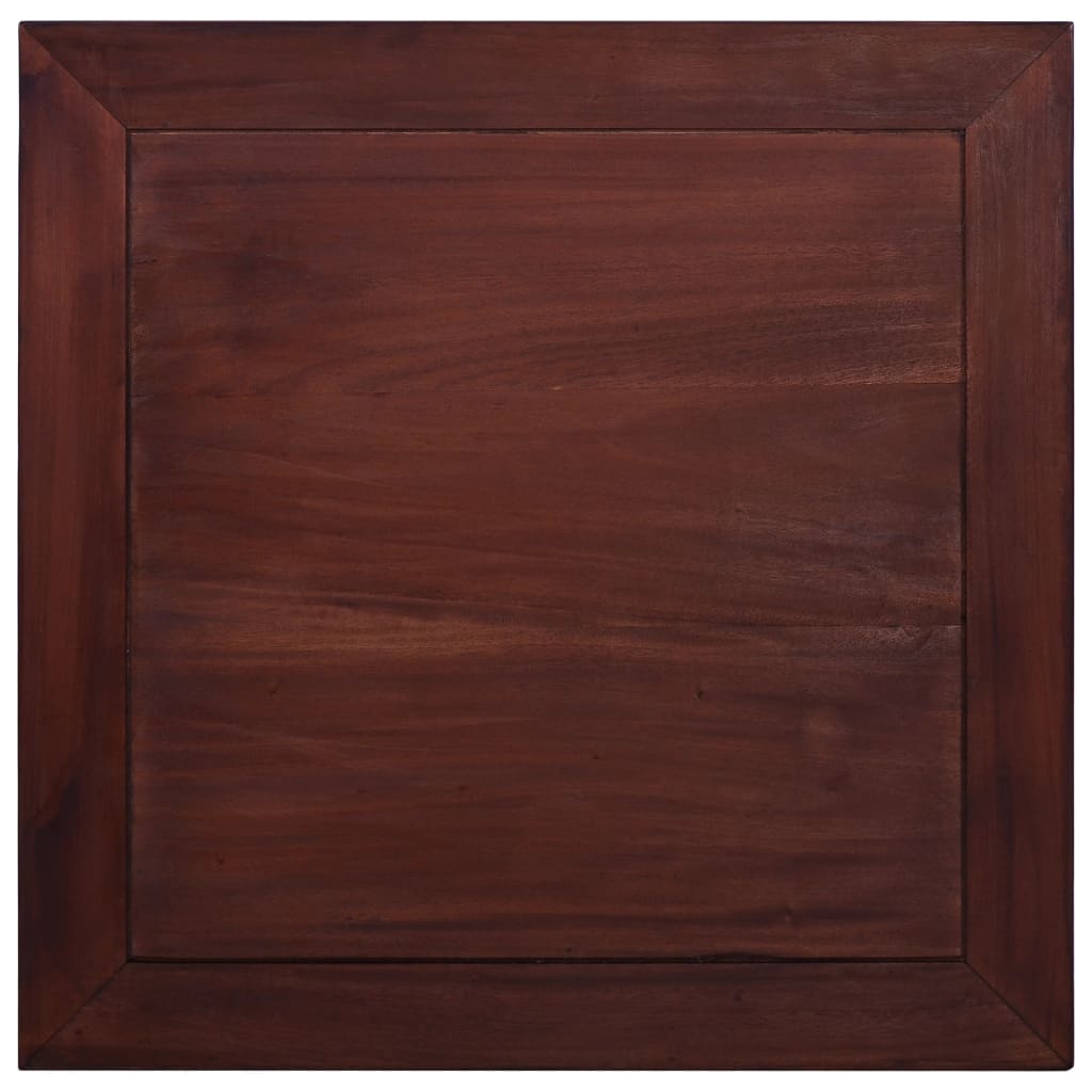 vidaXL Mesa de centro clássica 68x68x30 cm mogno maciço castanho