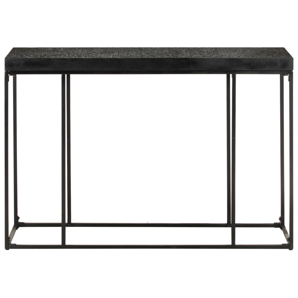 vidaXL Mesa consola 110x35x76 cm acácia maciça e mangueira preto