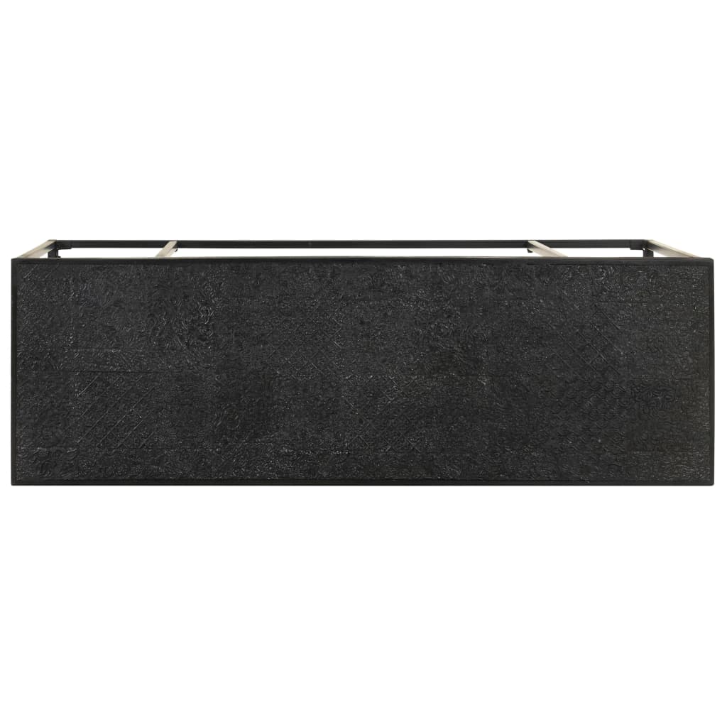 vidaXL Mesa consola 110x35x76 cm acácia maciça e mangueira preto