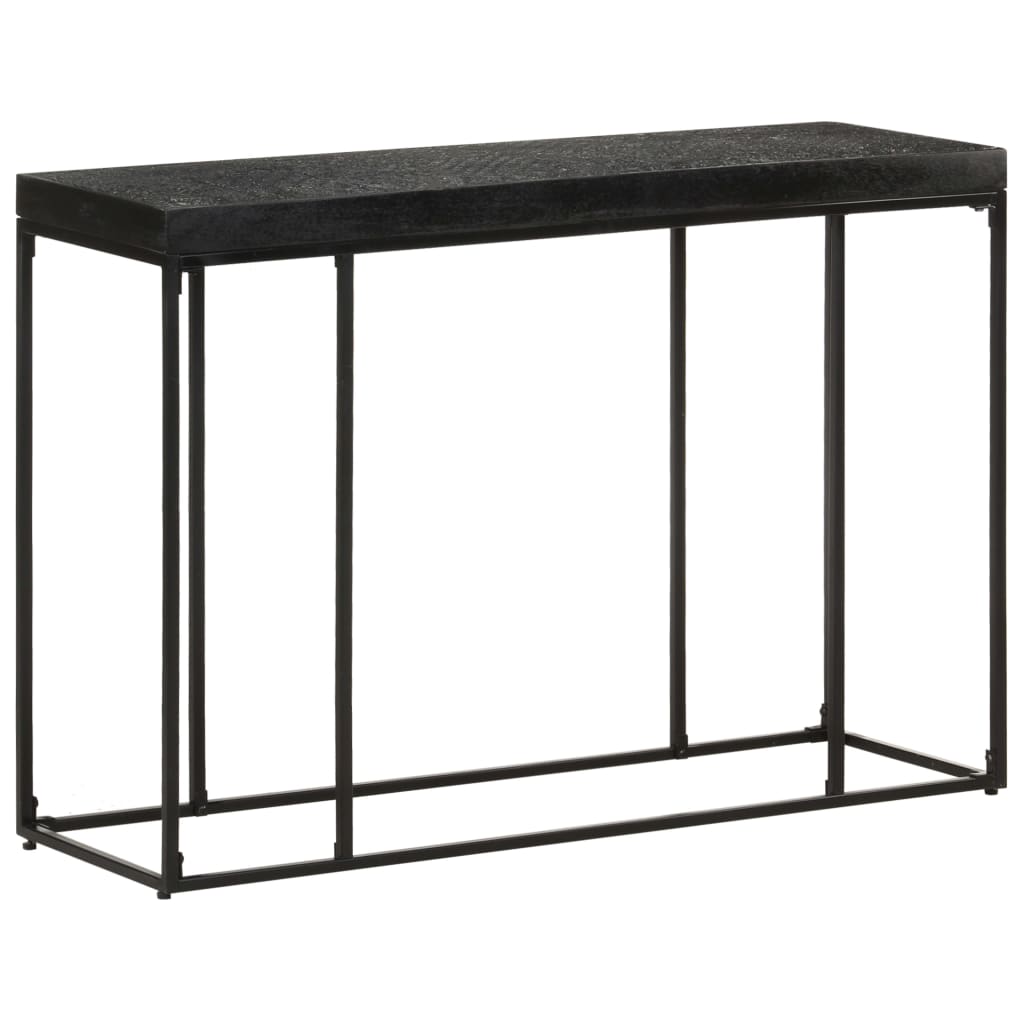 vidaXL Mesa consola 110x35x76 cm acácia maciça e mangueira preto