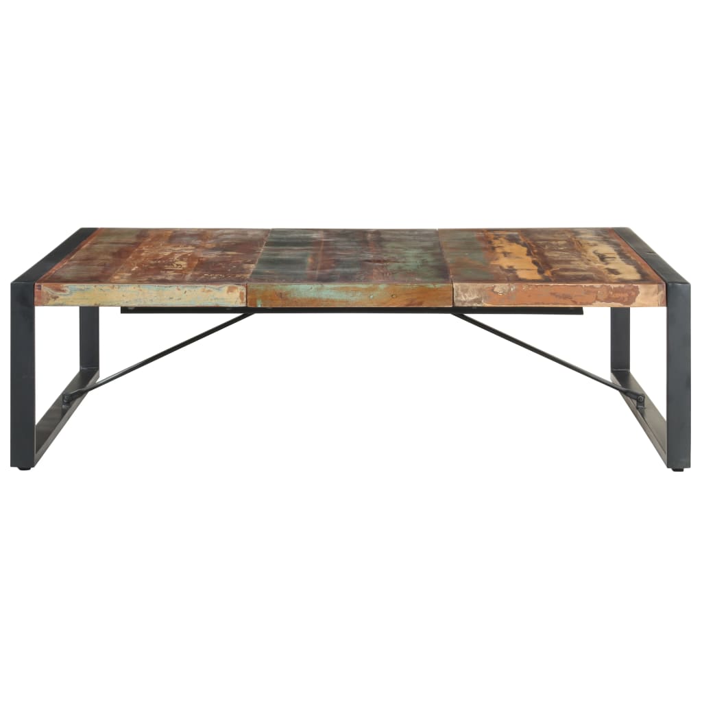 vidaXL Mesa de centro 140x140x40 cm madeira recuperada maciça