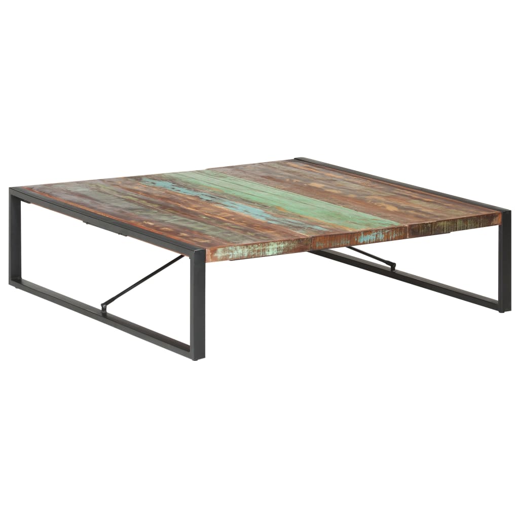 vidaXL Mesa de centro 140x140x40 cm madeira recuperada maciça