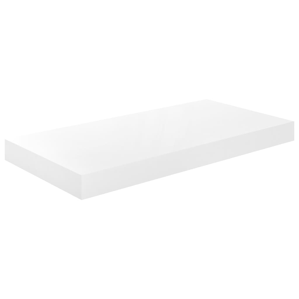 vidaXL Prateleiras de parede suspensas 2 pcs 50x23x3,8cm MDF branco