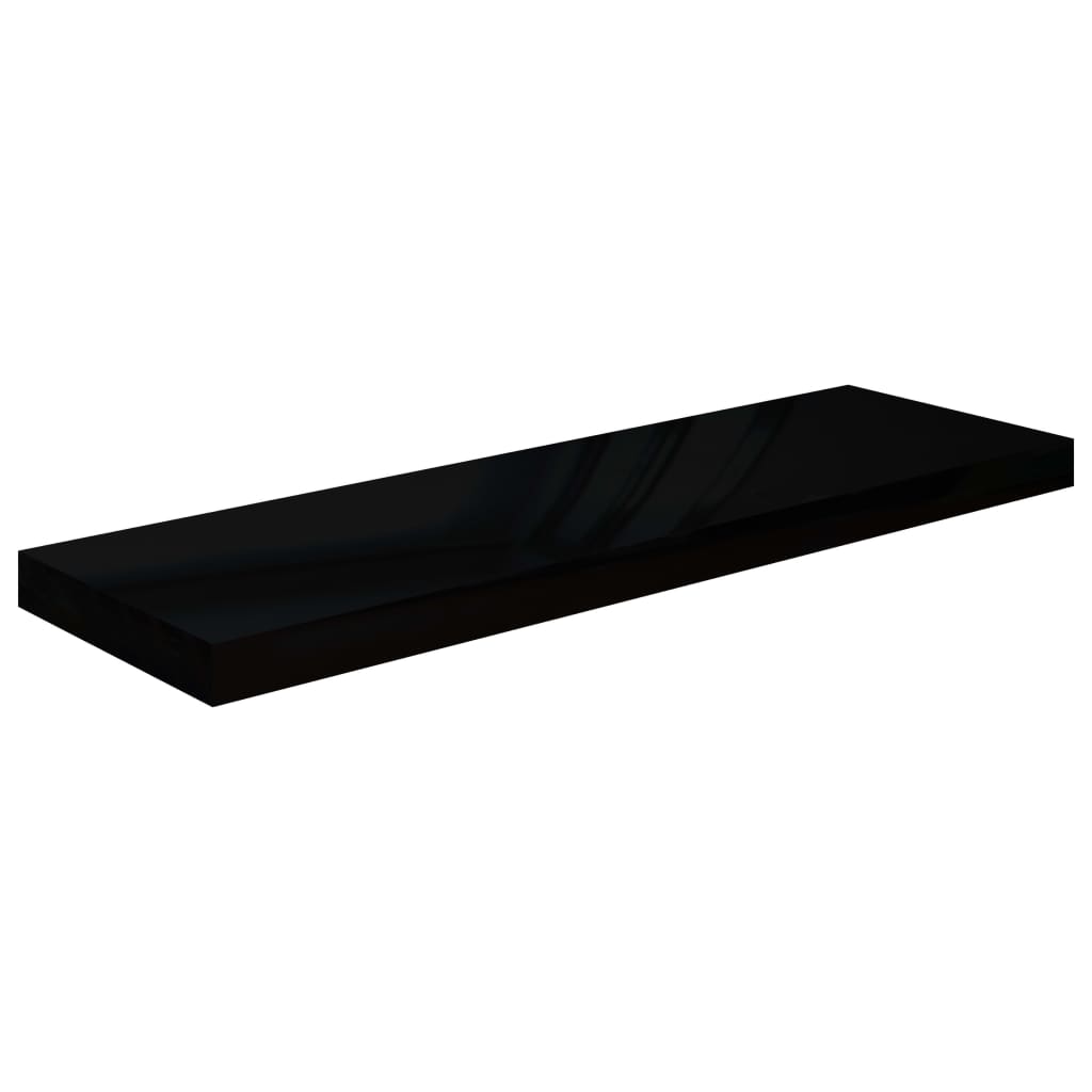 vidaXL Prateleiras de parede suspensas 2 pcs 80x23,5x3,8cm MDF preto