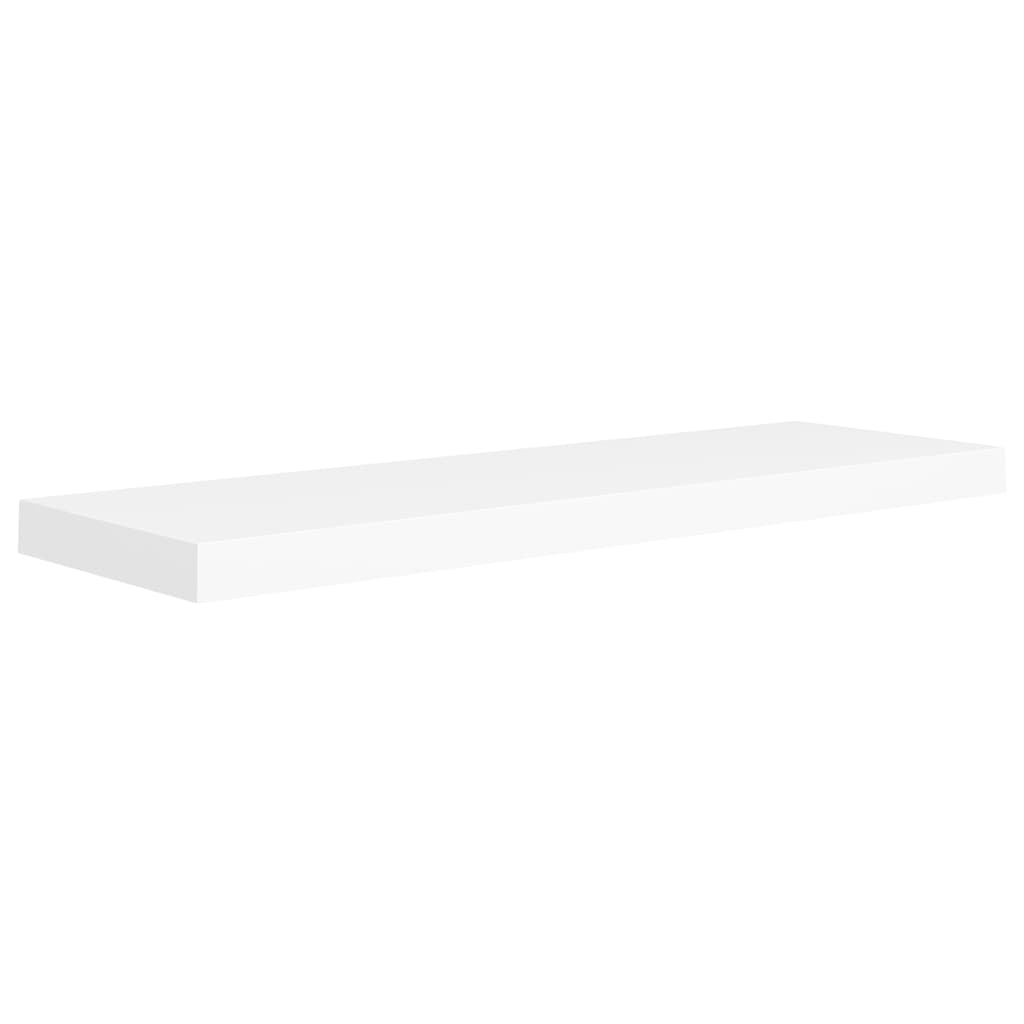 vidaXL Prateleiras parede suspensas 4 pcs 80x23,5x3,8cm MDF branco