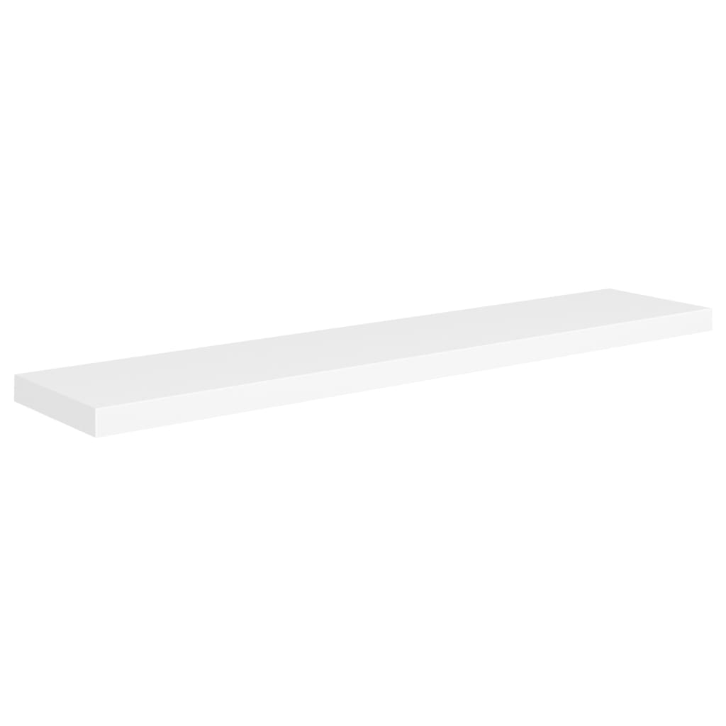 vidaXL Prateleiras de parede suspensas 2 pcs 120x23,5x3,8cm MDF branco